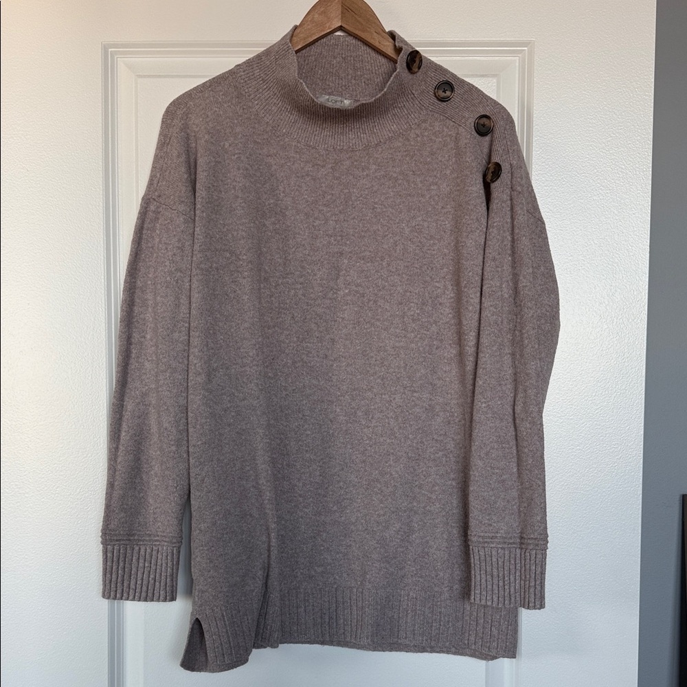 LOFT Taupe Knit Sweater